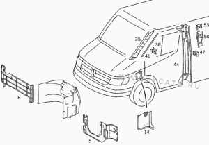 VW LT35 96- A oszlop burkolat bal bontott alkatrész