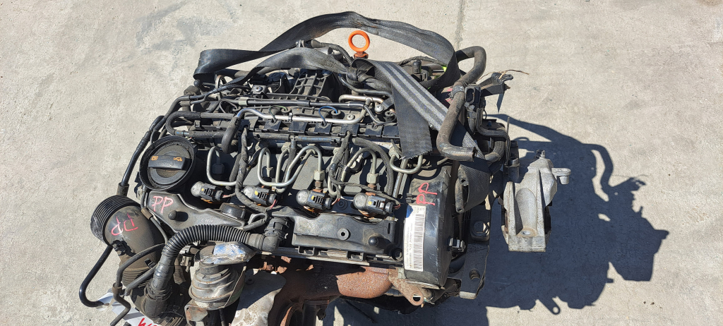 AUDI A3 2003.05 - 2005.09 Motor, diesel fűzött blokk hengerfejjel bontott alkatrész